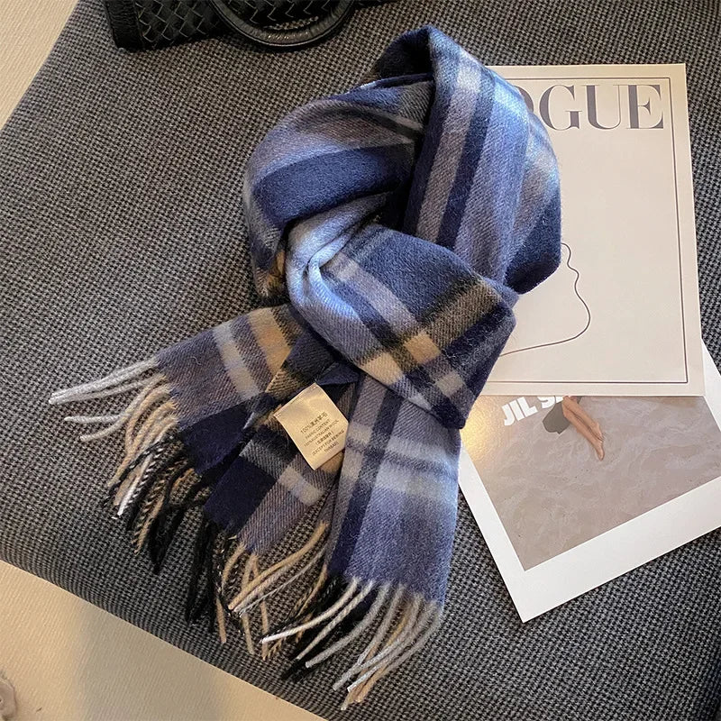 High-Quality 100% Wool Scarf | Women's Classic Soft Cashmere Muffler | EnigmaParis