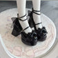 Bow Women Heeled Sandals Platform Mary Jane Shoes Woman Summer 2025 Trend Lolita Elegant Dress Chunky Pumps Zapatillas De Mujer