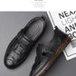 Leather Sandals Baotou 2025 Summer New Genuine Leather Breathable Hollow Porous Shoes Men's Tendon Soft Bottom Middle-Aged Dad S