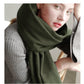 Solidlove 100% Wool Winter Scarf | Women's Fashion Cashmere Poncho Wrap | Elegant Scarves for Ladies | EnigmaParis