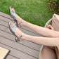 FEDONAS Summer Mixed Colors Women Sandals Ankle Strap Elegant Shoes Woman Genuine Leather Thick Heels Fashion Party Office Lady