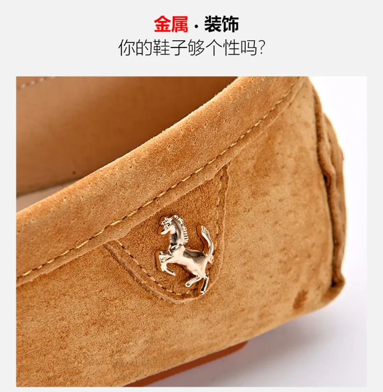 Suede Loafers Men Moccasins Shoes |  Men Suede Leather Loafers Shoes
