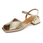 FEDONAS Summer Mixed Colors Women Sandals Ankle Strap Elegant Shoes Woman Genuine Leather Thick Heels Fashion Party Office Lady