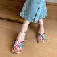 FEDONAS Summer Mixed Colors Women Sandals Ankle Strap Elegant Shoes Woman Genuine Leather Thick Heels Fashion Party Office Lady