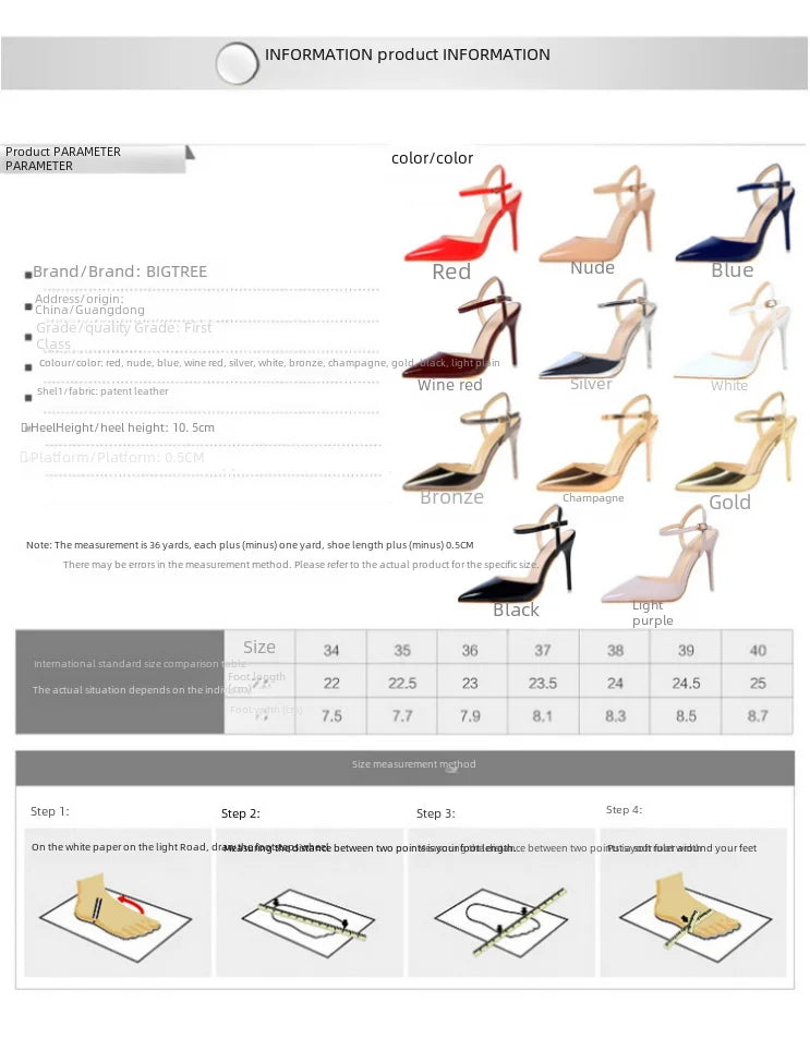 86-1 Style Simple Slim Ultra High Heel Shallow Painted Leather Sexy Nightclub Slimming One-word Strap Women Cool Shoes