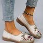 Spring and Autumn New Products, New Chinese style Women's Printed Breathable, Simple, Fashionable Lazy Shoes, One Step Flat Shoe