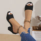 SIZE 45 New Summer Sexy Fish Mouth Shoes Hollow Roman Sandals Thick Beaded Open Toe High Heels Women Summer Sexy Women's Sandals