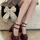 New Women Pumps Shoes Fashion Cross Strap Ladies Shallow Dress Mary Jane Shoes Female Elegant High Heel Footwear Platform Heels