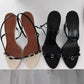 Liyke Summer Fashion Buckle Open Toe Slip On Back Strap Sandals Women Black White High Heels Wedding Prom Shoes Zapatos Mujer