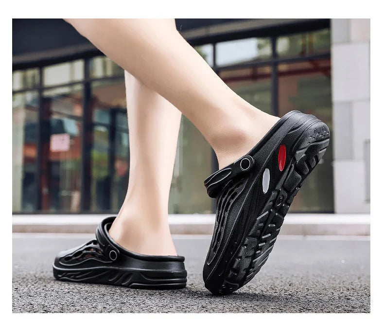 Summer Men Sandals | Light EVA Men's Casual Shoes | Hole Shoes Clogs | Outdoor Male Beach Flat Slippers