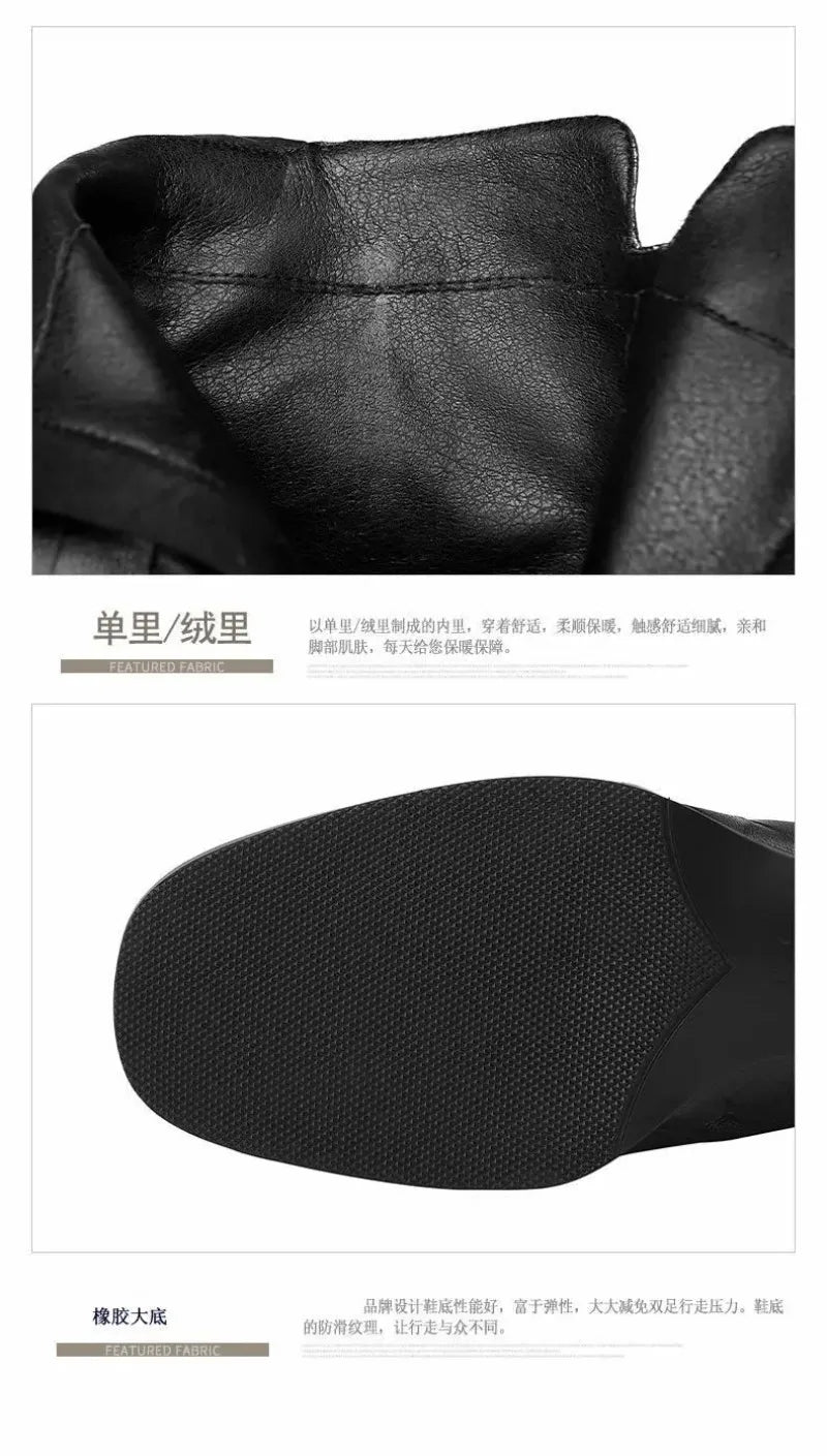 2024 High Quality Ladies Shoes Side Zipper Women's Boots Fashion Color Matching Modern Boots Women New Belt Buckle Ankle Boots