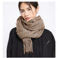 Solidlove 100% Wool Winter Scarf | Women's Fashion Cashmere Poncho Wrap | Elegant Scarves for Ladies | EnigmaParis