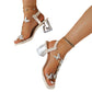 Women's Summer New Stylish Korean Style Butterfly Flower High Heel Sandals: Elastic Band Design - EnigmaParis