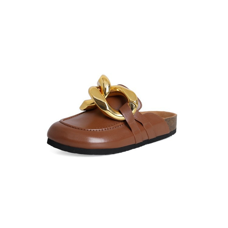 Summer New Product Cowhide Candy Fruit Color Comfortable Flat Bottomed Women's Sandals