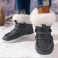 Winter Fleece Snow Boots For Women New Style Furry Casual Flat Plush Shoes Women's Warm Ankle Boots - EnigmaParis