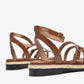 Women's Chunky Heel Retro Cross Strap Sandals