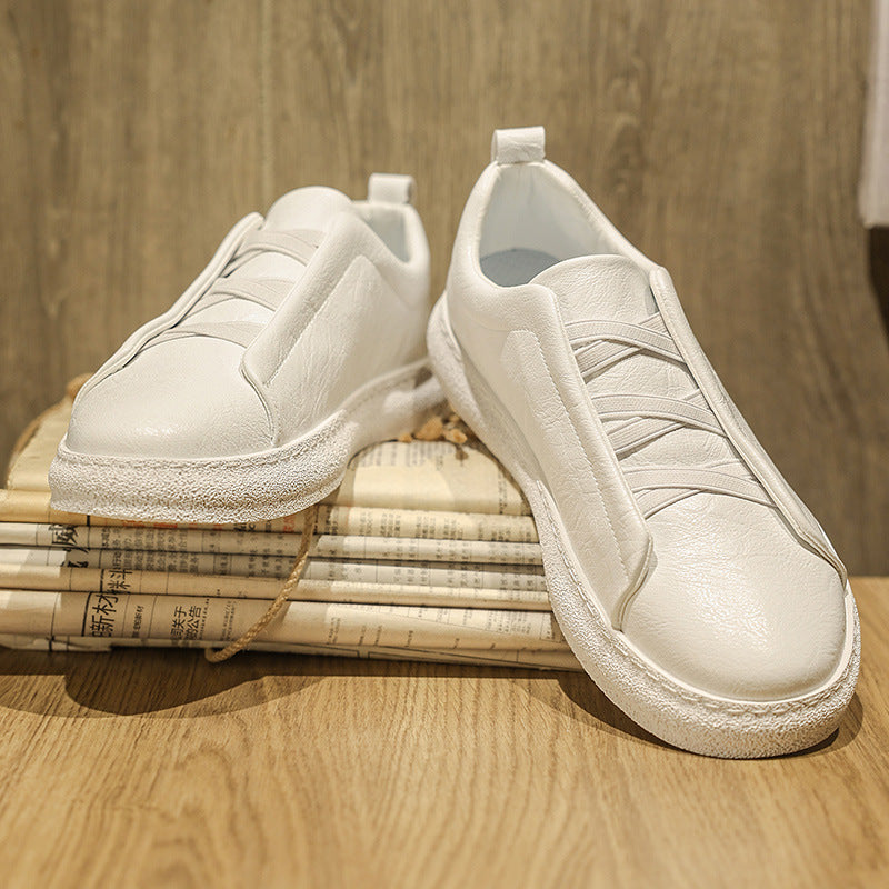 Ultra-Light Checked Cloth Board Shoes for Men's Stylish Suit Look