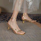 Fairy Style Golden Vintage French Roman Sandals