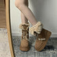 Women's Fashion Brown Warm Slugged Bottom Snow Boots.
