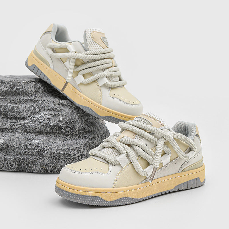 Stylish Men's Niche Platform Shoes - Low-Top, Casual, Fashionable, All-Matching