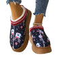 Women's Shoes Cartoon Pattern Thick Bottom Plush Low Top Toe Cap Lazy Slippers - EnigmaParis
