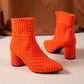 Women's Shoes Pointed Toe Zip High Heel Boots Fashion - EnigmaParis