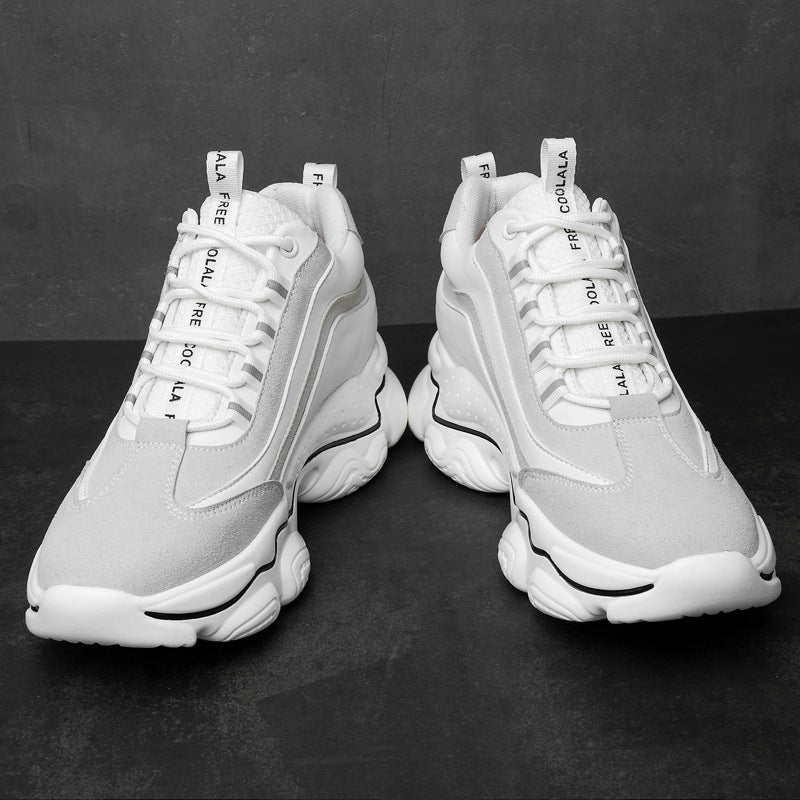 Men's Fashion Cowhide Mesh Lining Sneakers