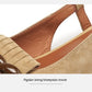 Women's Tassel Buckle Sandals Retro Square Toe.
