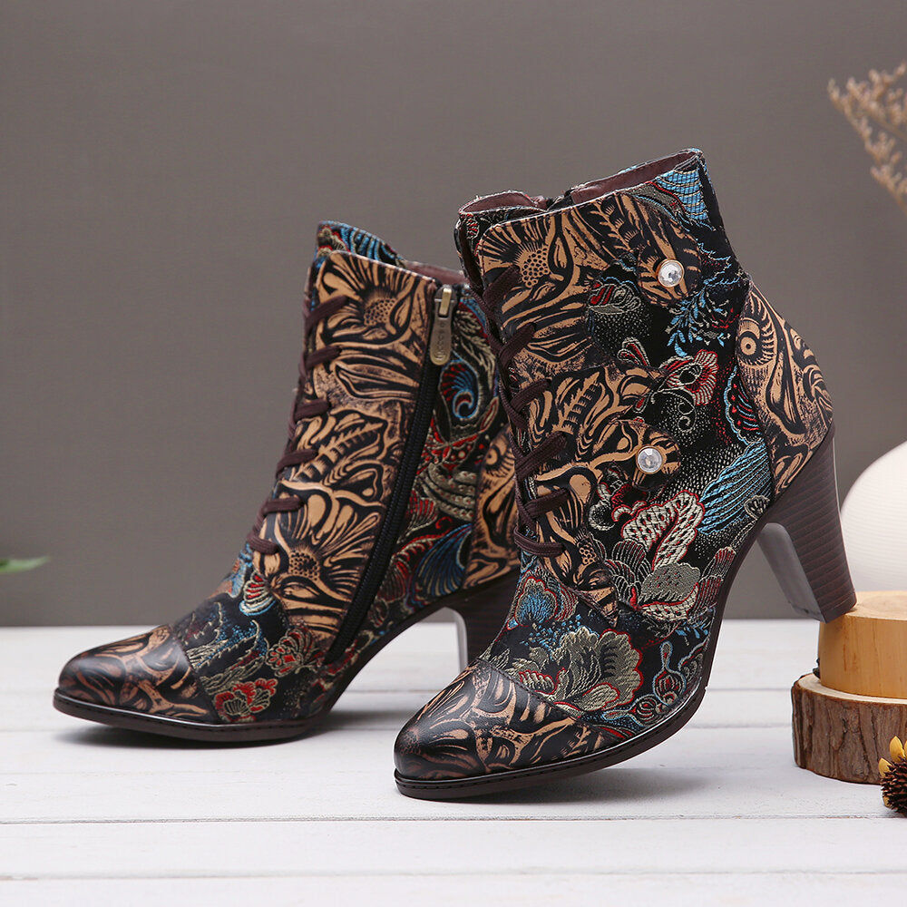 Viscose Shoes Pointed Toe Short Boots - EnigmaParis