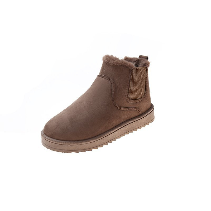 Women's Snow Boots Fashion Velvet Padded Thick Flat - EnigmaParis