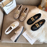 Wearing Thick Soled New Style Cotton Ladybird Shoes For Women In Autumn And Winter - EnigmaParis