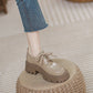 Women's British Style Small Leather Lace-Up Shoes - Elegant and Comfortable - EnigmaParis