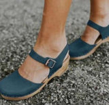 Belt Buckle Thick Heel Sandals Women's Shoes Buckle Single Shoes