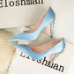 Women's Fashion Fashion Flower Stiletto High Heel Pointed Toe Satin Shoes