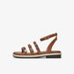 Women's Chunky Heel Retro Cross Strap Sandals