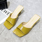 Women’s High Heel Peep Toe Slippers: Square Toe, Perfect for Summer - EnigmaParis