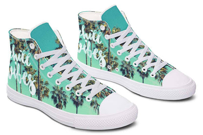 Printed Couple High-top Canvas Shoes