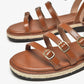 Women's Chunky Heel Retro Cross Strap Sandals
