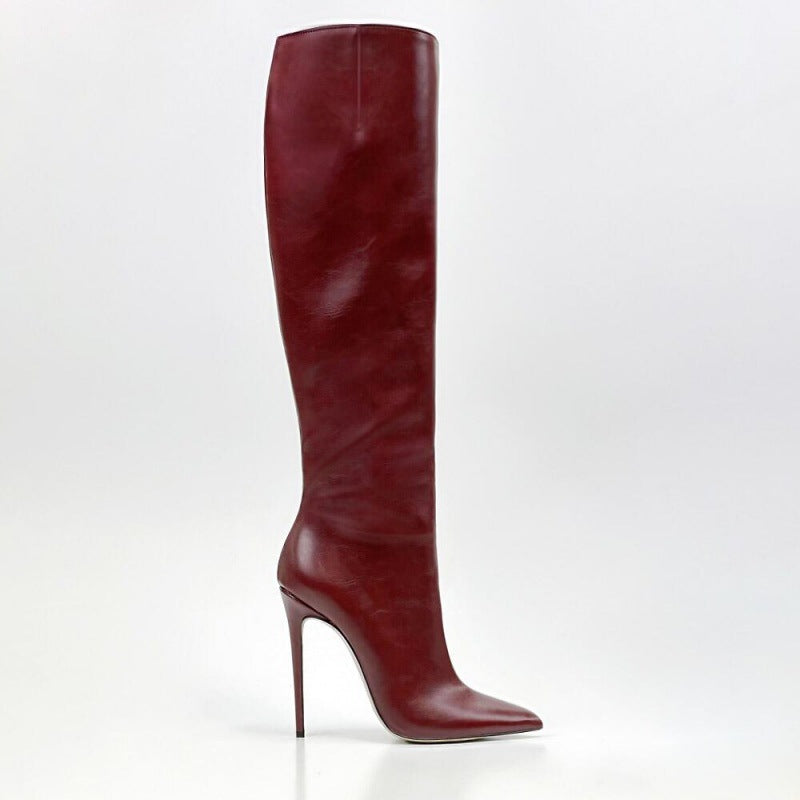 Pointed Toe Stiletto Heel High Leg Boot Foreign Trade Women's Boots - EnigmaParis