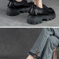 Spring NEW Back Zipper Low Top Mori Style Casual Retro Style Loafers Muffin Bottom Shoes