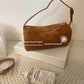 Retro 90s Suede Pencil Holder Bag Autumn And Winter High Sense
