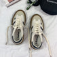 Step into Fall Fashion: Retro White Leather Shoes - Couple Style