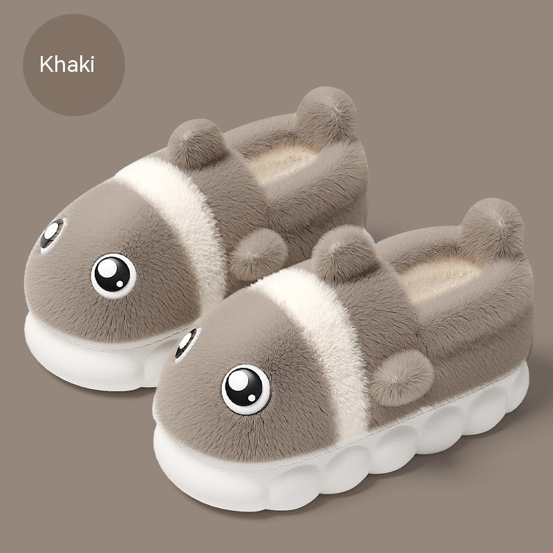 Men's Warm Velvet Cotton Slippers - Fashionable Non-slip Home Footwear - EnigmaParis