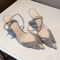 Women's High-end Crystal Butterfly Diamond Evening Sandals - Elegant All-matching Footwear - EnigmaParis