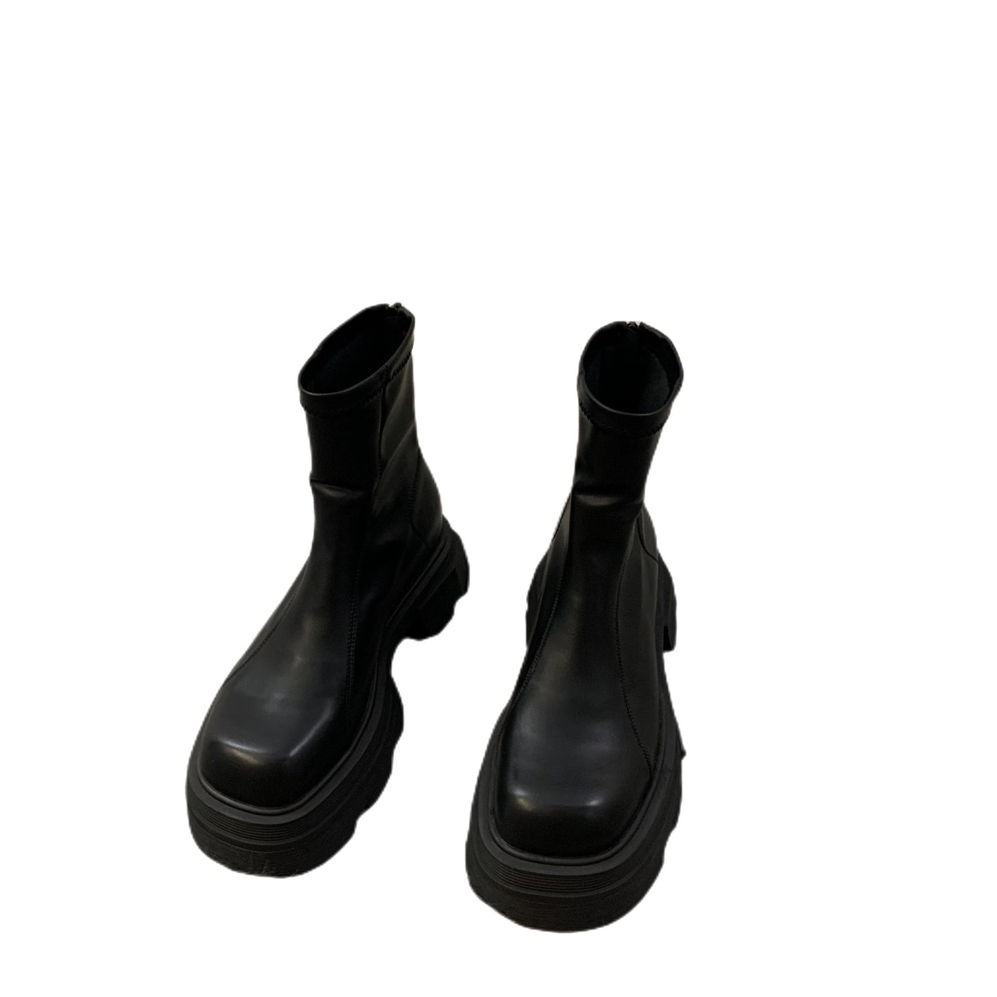 Thick Bottom Square Toe Martin Boots Women - EnigmaParis