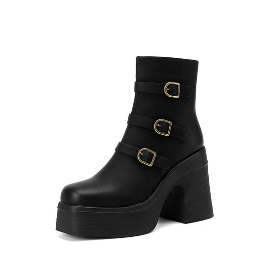 Spring And Autumn All Match Single Boots High Heels