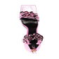 Square Toe Stiletto Chain Buckle Sandals European And American Snake Pattern