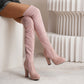 New Long Boots For Women Elastic Suede High Square Heel Over-the-knee Boots Fashion Party Shoes Winter - EnigmaParis