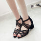 New Style Sandals Women's Large Size Back Zipper Thick Heel