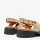 Women's Chunky Heel Retro Cross Strap Sandals